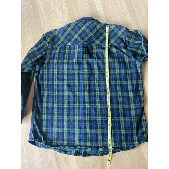 Five Brother Vintage Flannel Shirt Men's sz XL Blue Green Plaid Chore Work - Picture 6 of 7